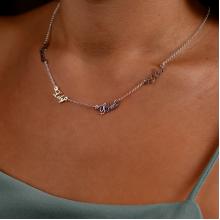 Сребърно колие с няколко имена по избор