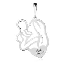 Сребърен медальон Майчина прегръдка