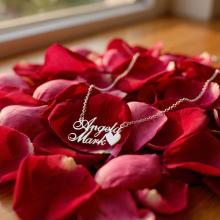 Сребърно колие с две имена по избор Сребърно колие с две имена по избор