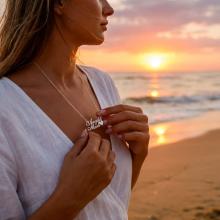 Сребърно колие с две имена по избор Сребърно колие с две имена по избор