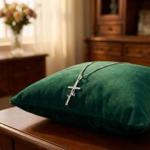 Сребърен медальон Кръст с име по избор