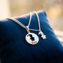 Сребърен комплект от две колиета Майка и Дъщеря Сребърен комплект от две колиета Майка и Дъщеря