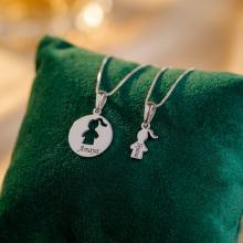 Сребърен комплект от две колиета Майка и Дъщеря Сребърен комплект от две колиета Майка и Дъщеря