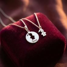 Сребърен комплект от две колиета Майка и Дъщеря Сребърен комплект от две колиета Майка и Дъщеря