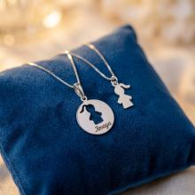 Сребърен комплект от две колиета Майка и Дъщеря Сребърен комплект от две колиета Майка и Дъщеря