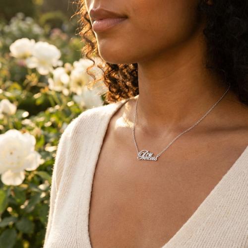 Сребърно колие Princess