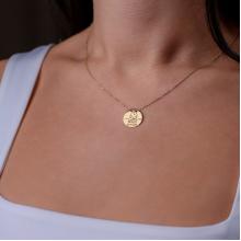 Сребърно Колие с рождените данни на вашето бебе