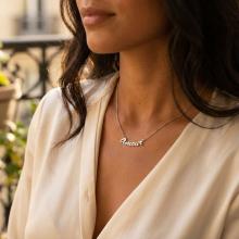 Сребърно колие Amour