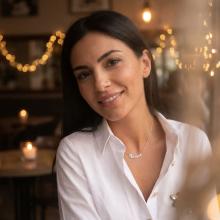 Сребърно колие Amour