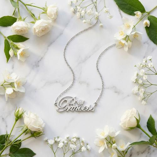 Сребърно колие Princess
