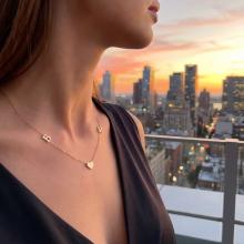 Златно колие със сърце и буква по избор