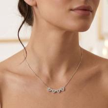 Сребърно колие със сърце и възможност за гравиране