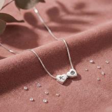 Сребърно колие със сърце и възможност за гравиране