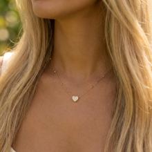 Златно колие Любов с циркони