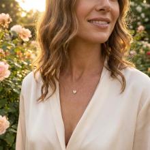 Златно колие Любов с циркони