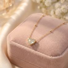 Златно колие Любов с циркони