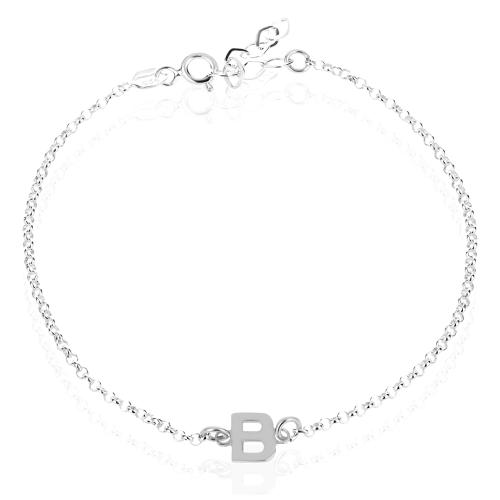 Сребърна гривна с инициали