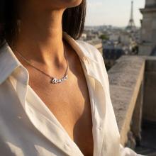 Сребърно колие Amour