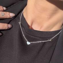 Сребърно колие със сърце и буква по избор Сребърно колие със сърце и буква по избор