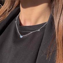 Сребърно колие със сърце и буква по избор Сребърно колие със сърце и буква по избор