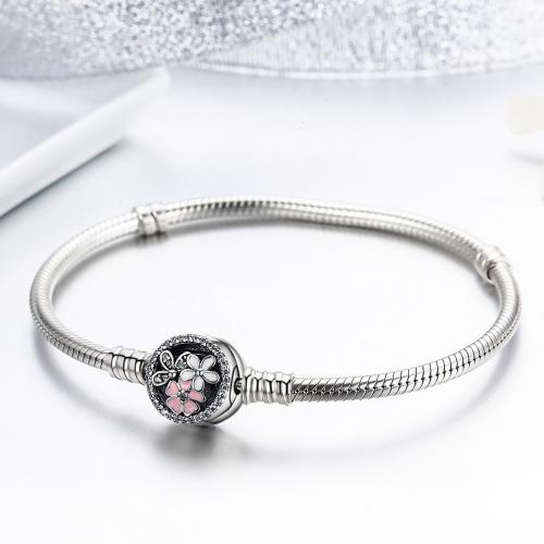 Твърда сребърна гривна за талисмани