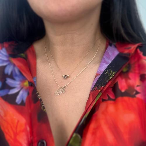 Златно колие с инициали