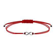 Гривна с червен конец и сребърен елемент безкрайност В49 Гривна с червен конец и сребърен елемент безкрайност В49