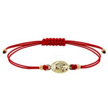 Гривна с червен конец и златен елемент Богородица Гривна с червен конец и златен елемент Богородица