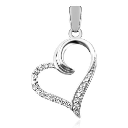 Златна висулка с диамант-0.07ct